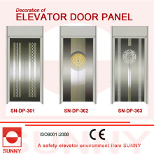 Panneau de porte en acier inoxydable vert concassé pour la décoration de cabine d&#39;ascenseur (SN-DP-366)